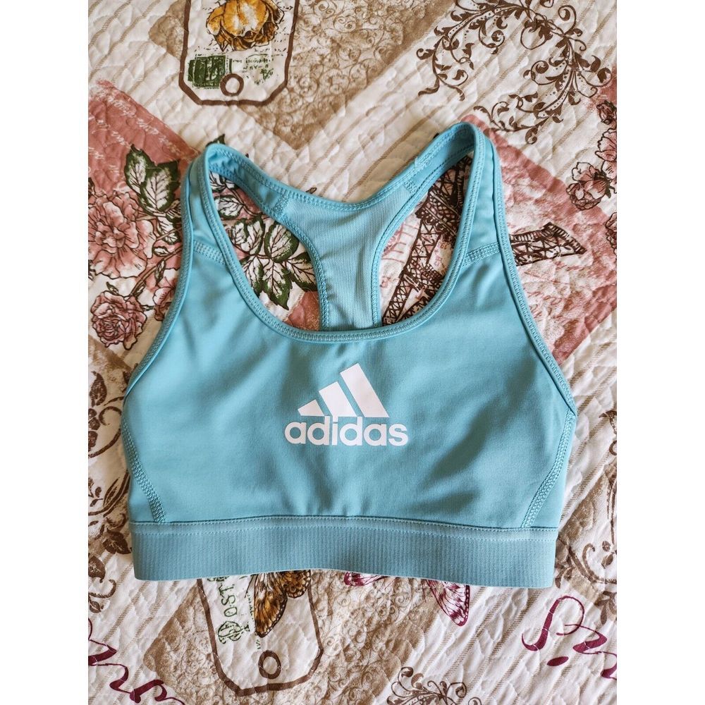 adidas sports bra Women's medium Support Green‎ Color Activewear Size XS